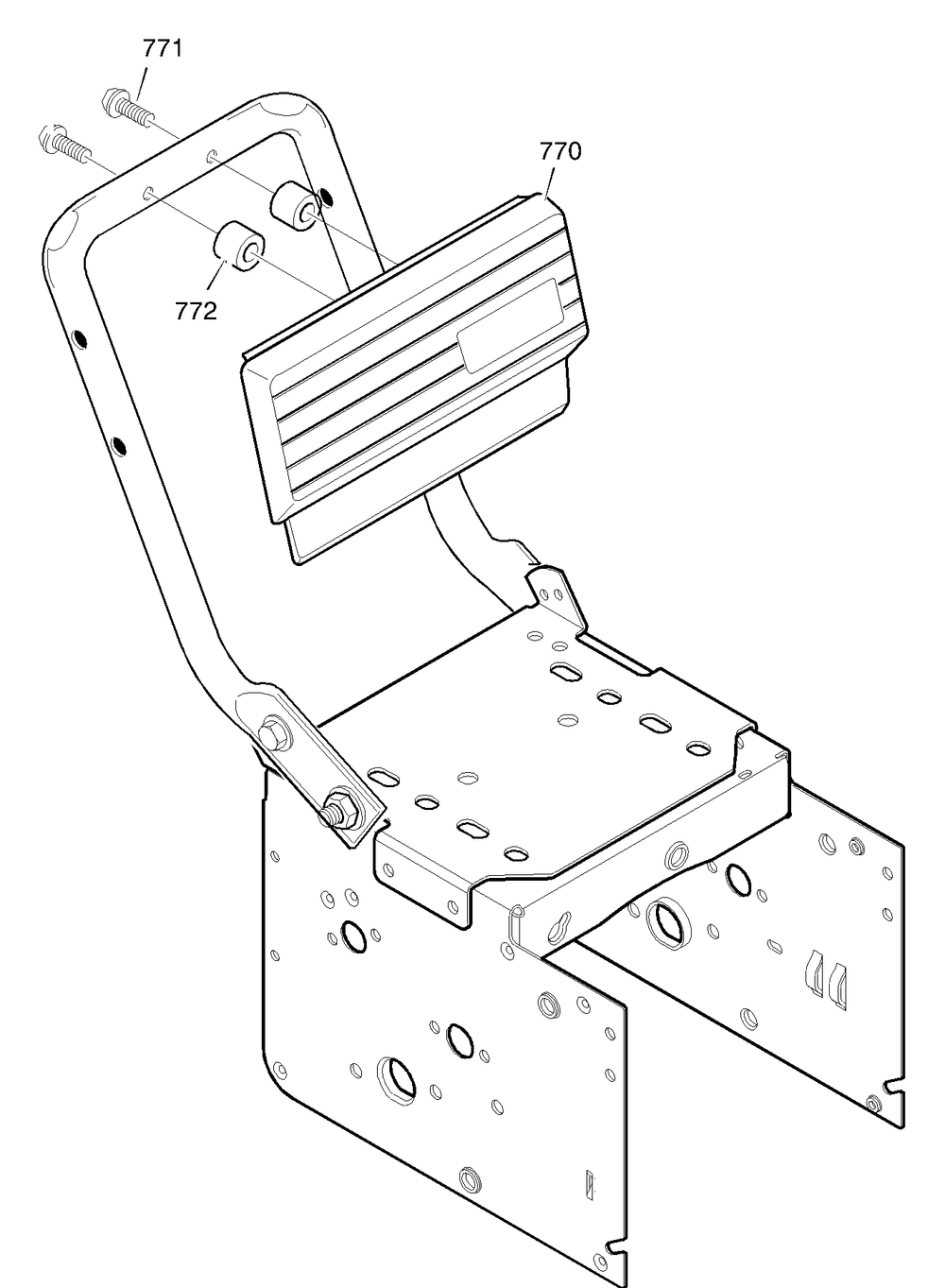 Control Panel Diagram and Parts List for 624505X4D 2003 Briggs and Stratton Snow Blower